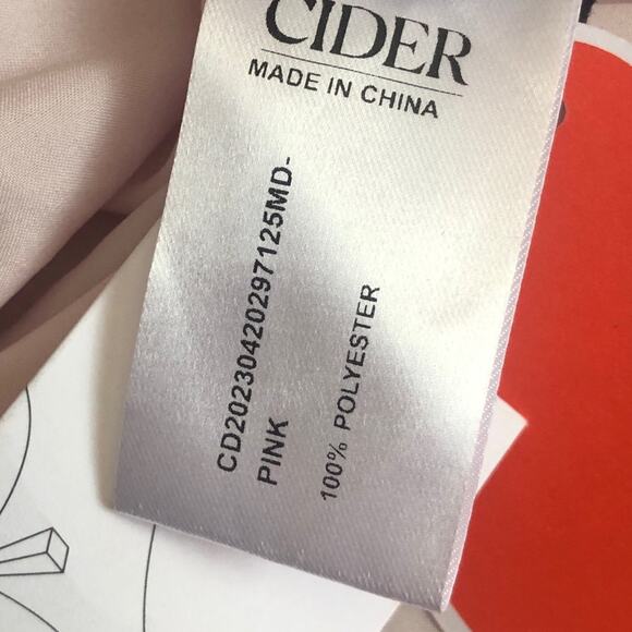 Cider Light Pink MESH U-NECKLINE TIERED BOWKNOT MINI DRESS Size XL NWT - Picture 10 of 12